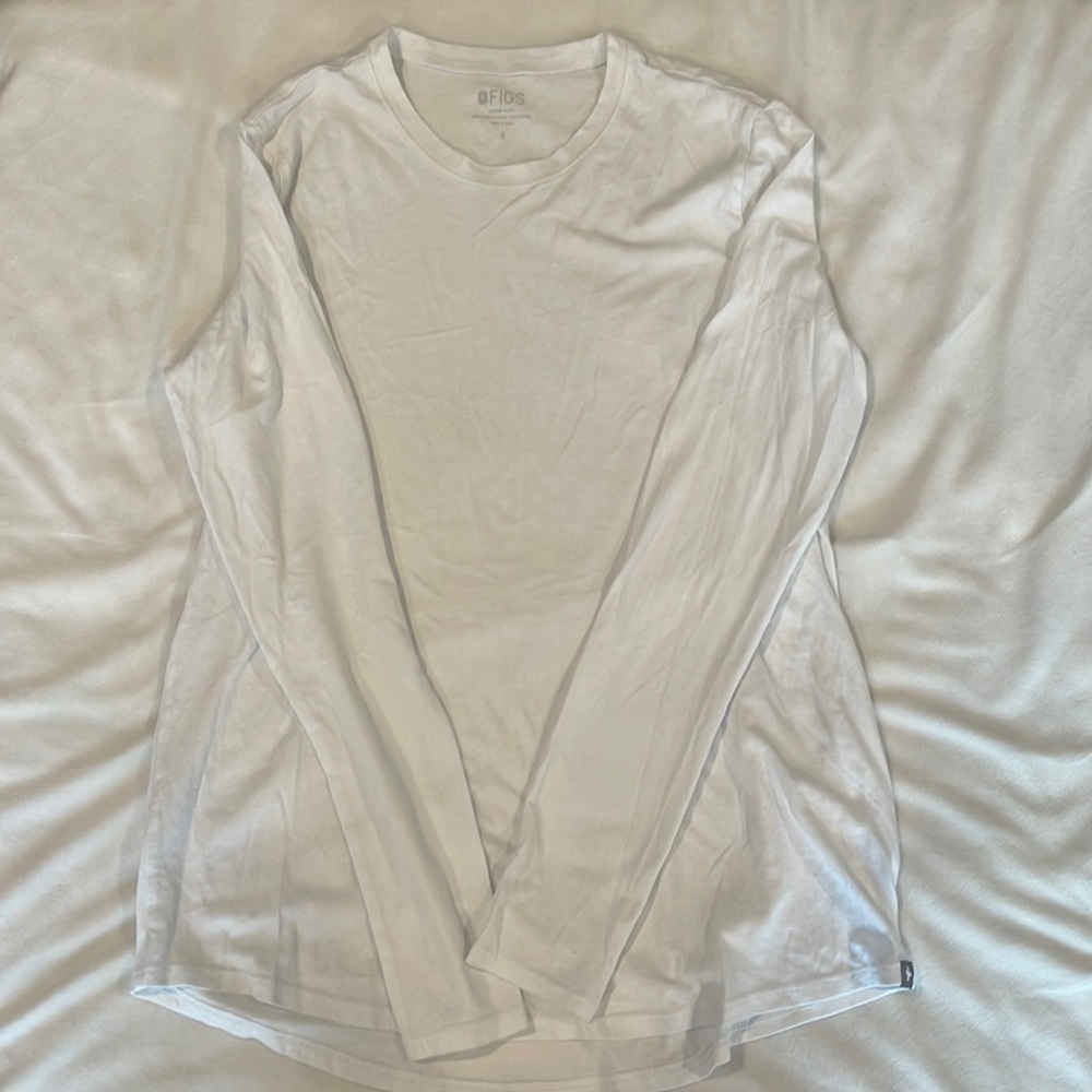 Figs White Long Sleeve Women’s T-Shirt